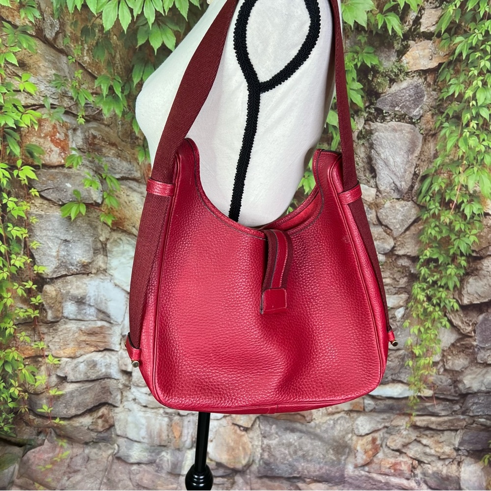 AUTHENTIC HERMES Clemence Tsako Hobo Rouge Adjustable Shoulder Strap Bag - Picture 6 of 15
